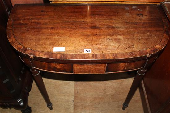 Mahogany inlaid card table